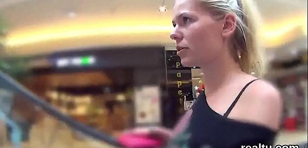  Stunning czech cutie was teased in the mall and fucked in pov